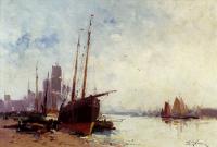 Eugene Galien-Laloue - Shipping In The Docks